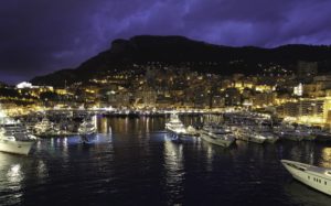 night time on yacht
